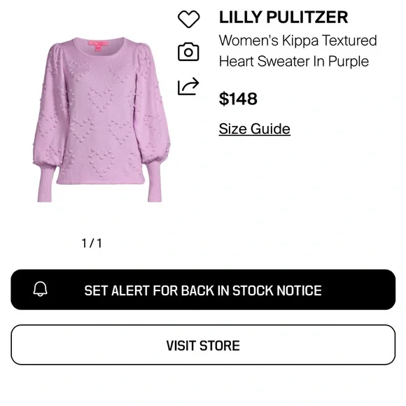 Lilly Pulitzer Kippa Heart Sweater - Picture 9 of 9